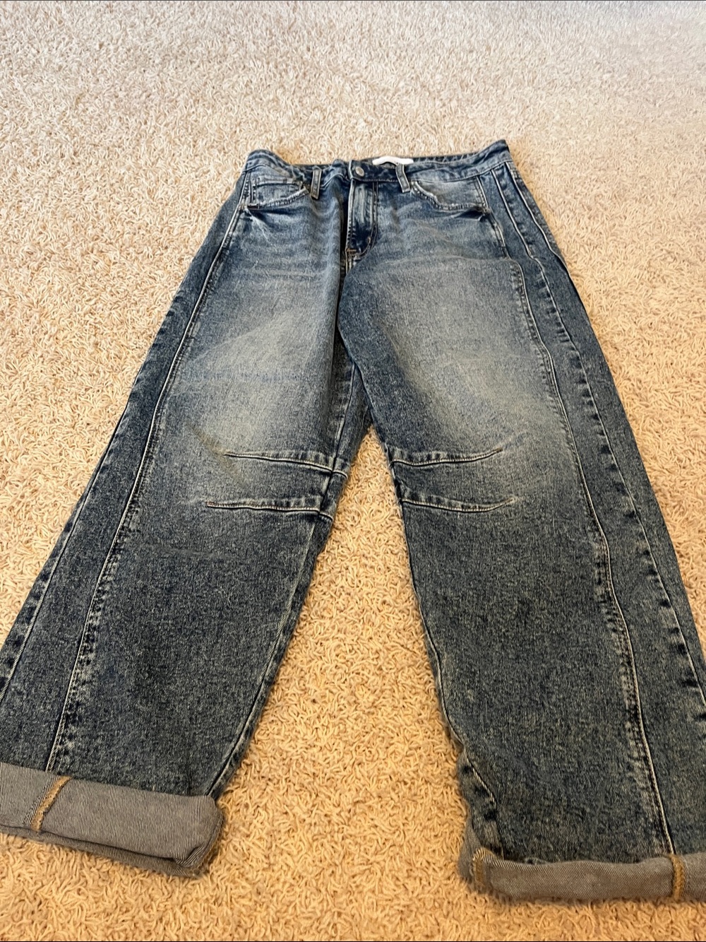 Barrel jeans in Washed Denim